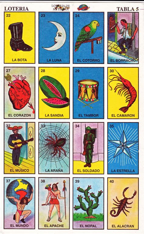 Downloadable Printable Loteria Cards Pdf Free